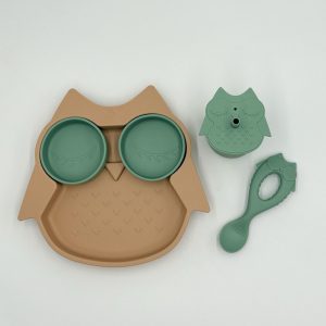 Owl feeding set – Mint